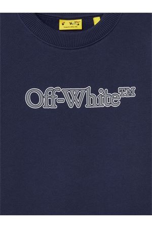 blue cotton sweatshirt OFF WHITE KIDS | OBBA001F24FLE0054680